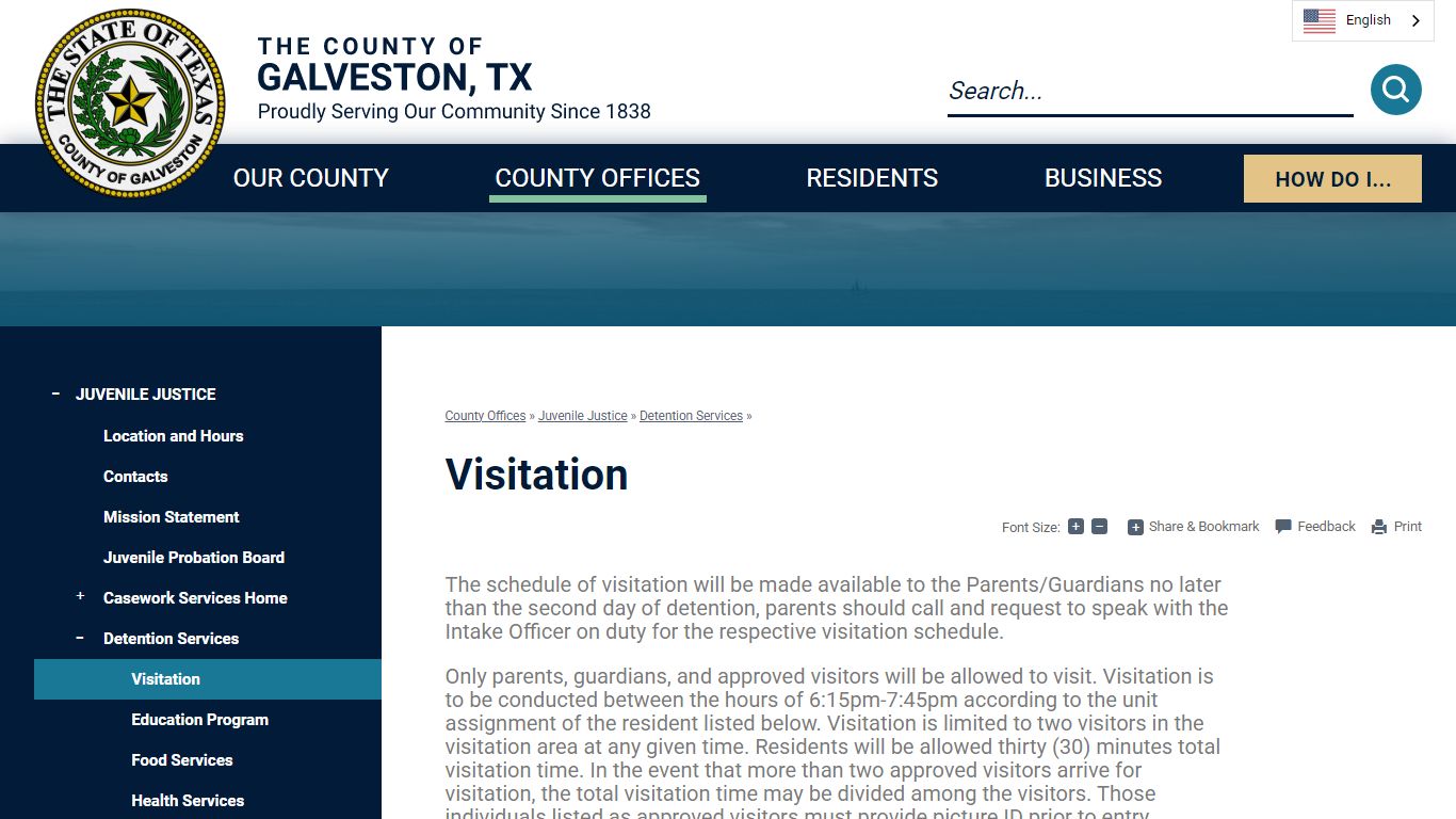 Visitation | Galveston County, TX